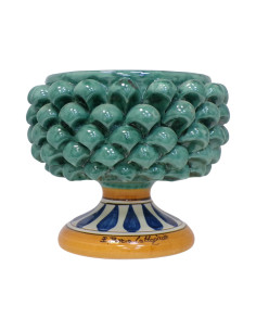 Pigna portavaso verde in Ceramica di Caltagirone 2