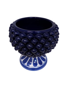 Pigna portavaso blu in Ceramica di Caltagirone 2