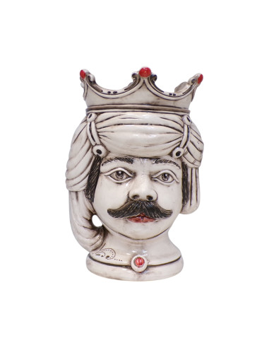 Testa di Moro uomo fumé in Ceramica di Caltagirone