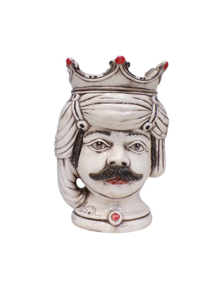 Testa di Moro uomo fumé in Ceramica di Caltagirone