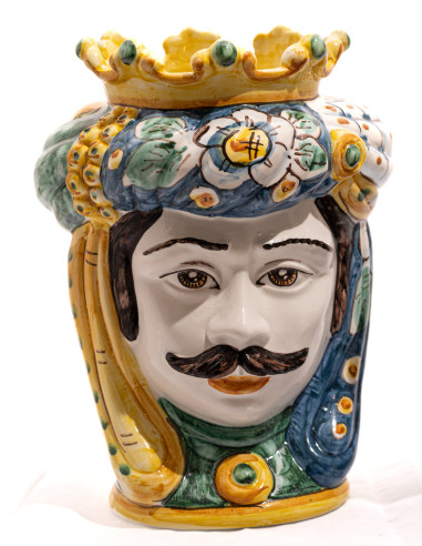 Testa di Moro in Ceramica di Caltagirone - Uomo